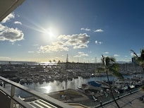 We love our balcony view .