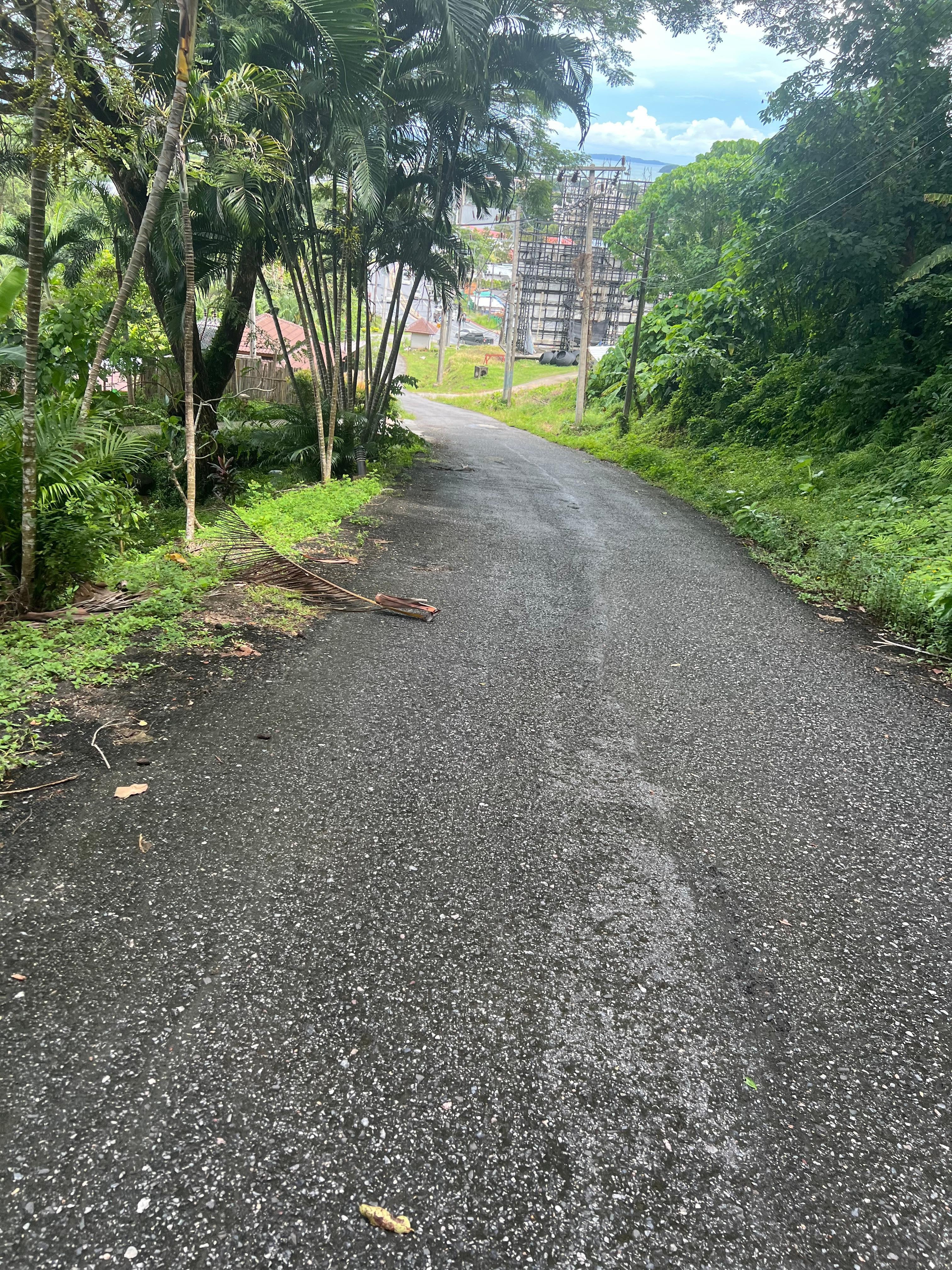 Extremely steep hill that I had to walk up in the pouring rain because staff refused to bring me to my room. 