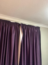 Curtains had not been checked before our stay