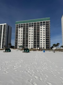 Directly in the beaxh