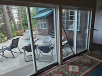 Dirty sliding glass doors