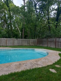 Pool was liner falling