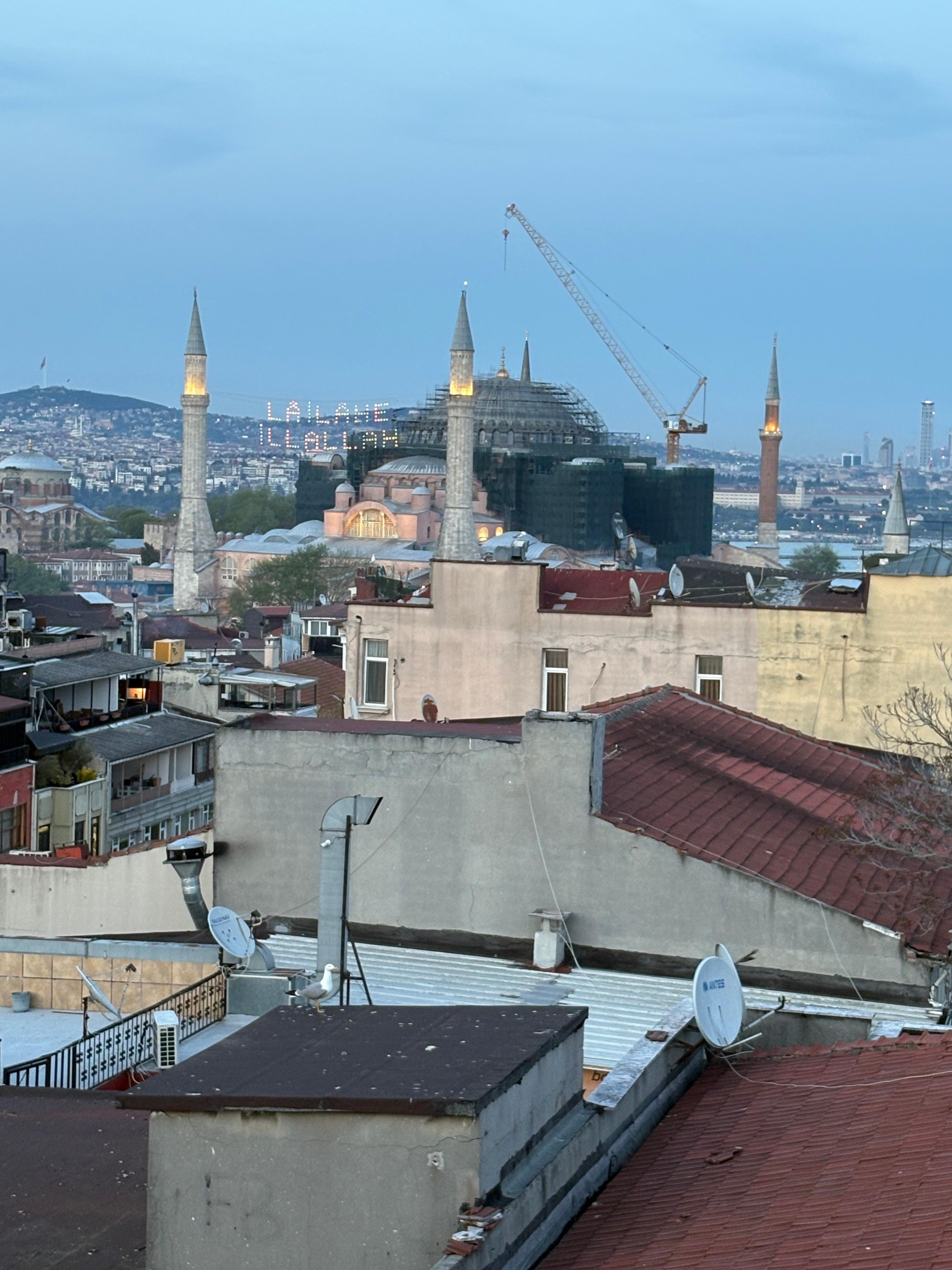 View from the rooftop restaurant 