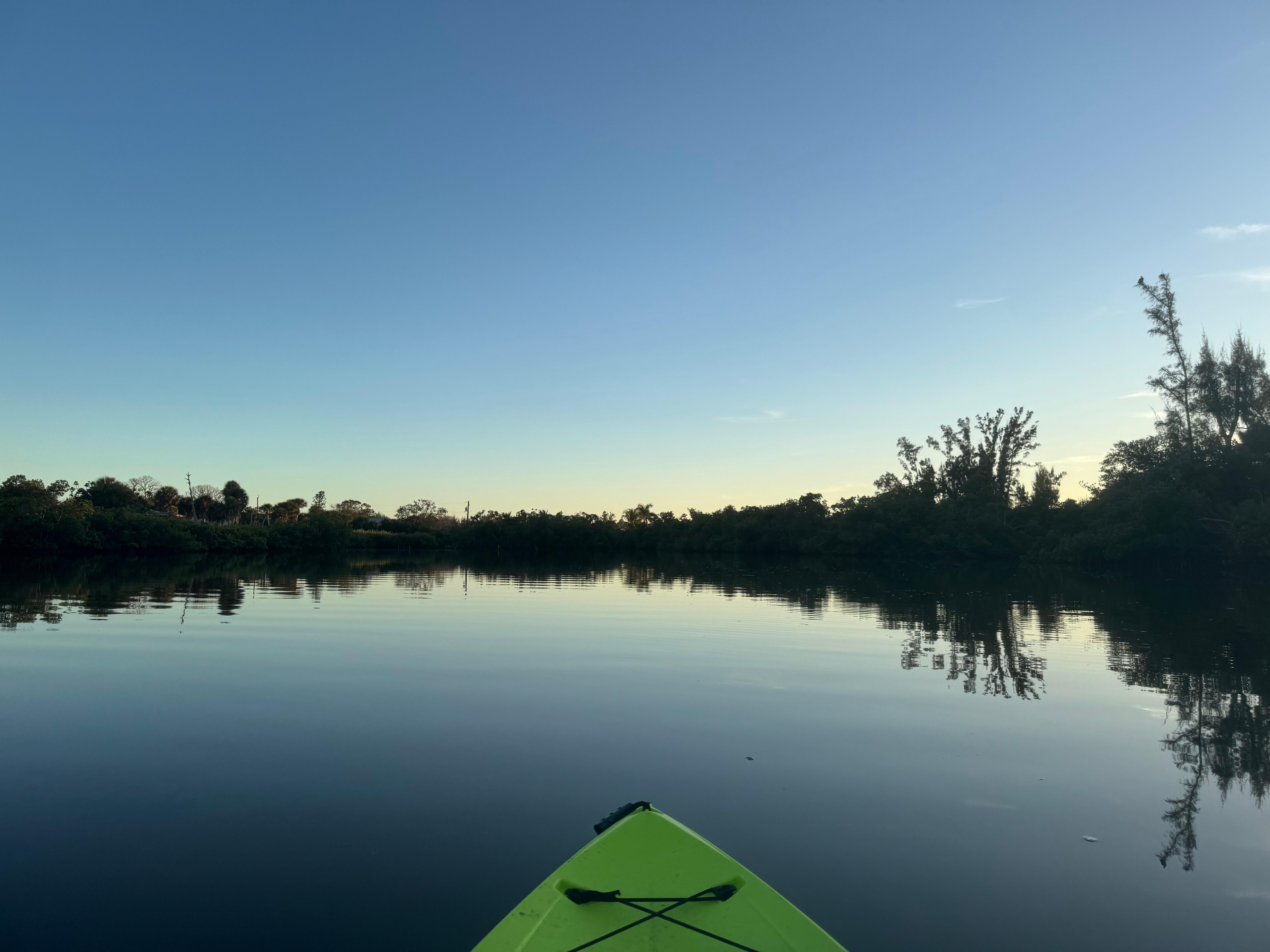 Up river on the kayak 