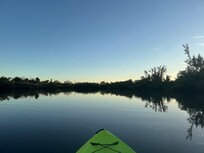 Up river on the kayak