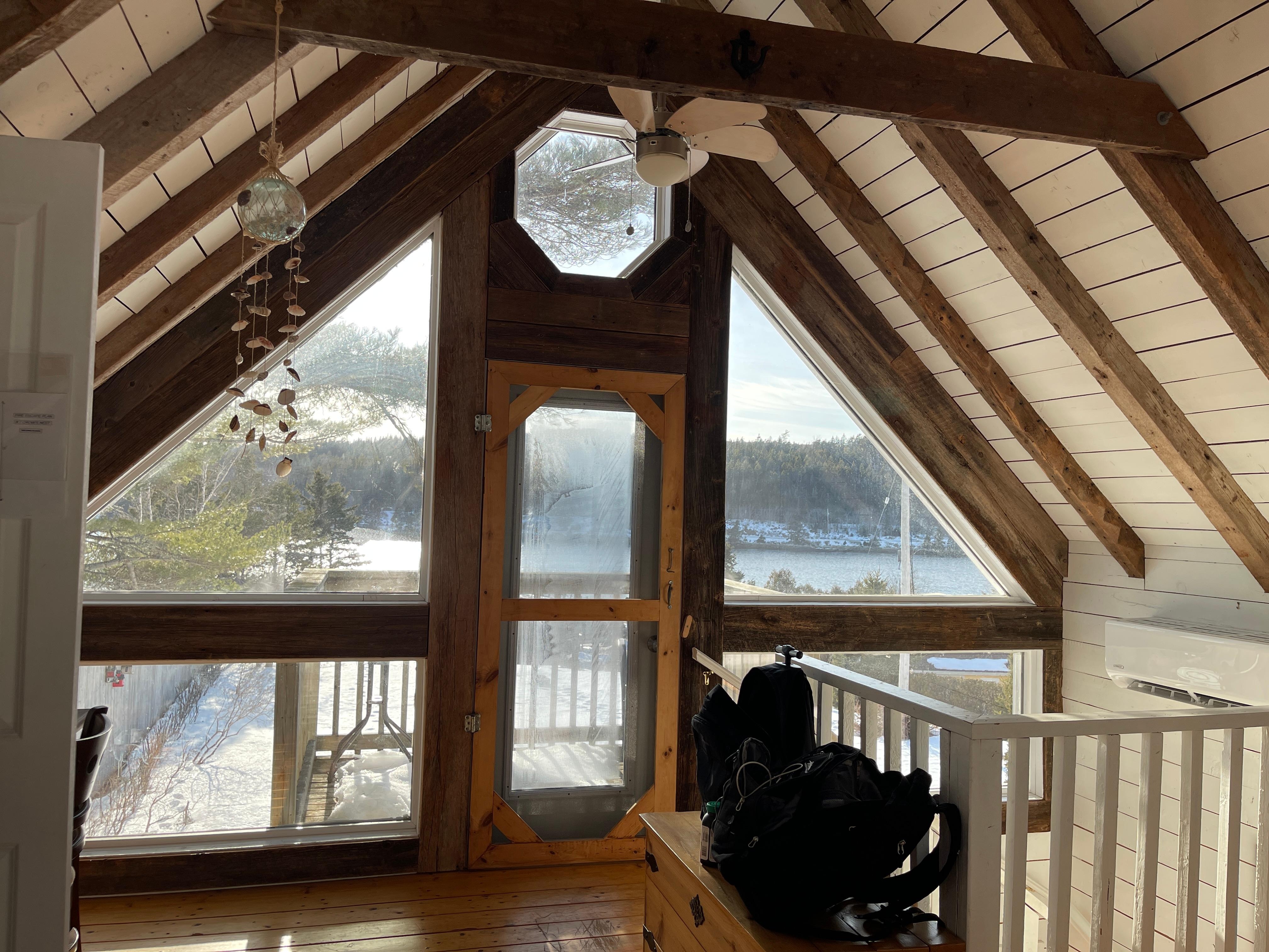 View from loft bedroom