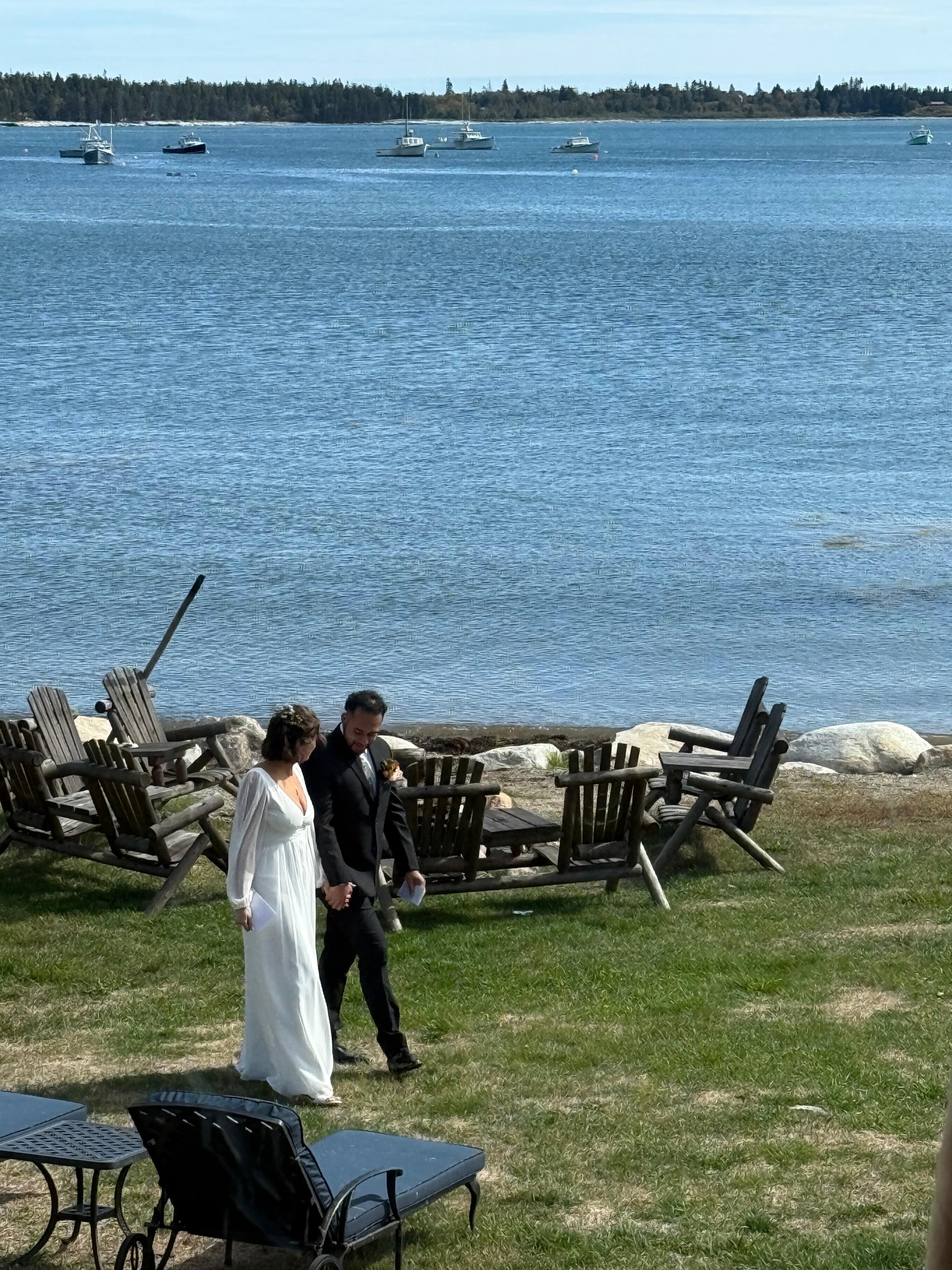 During first look before heading to the park for the ceremony.