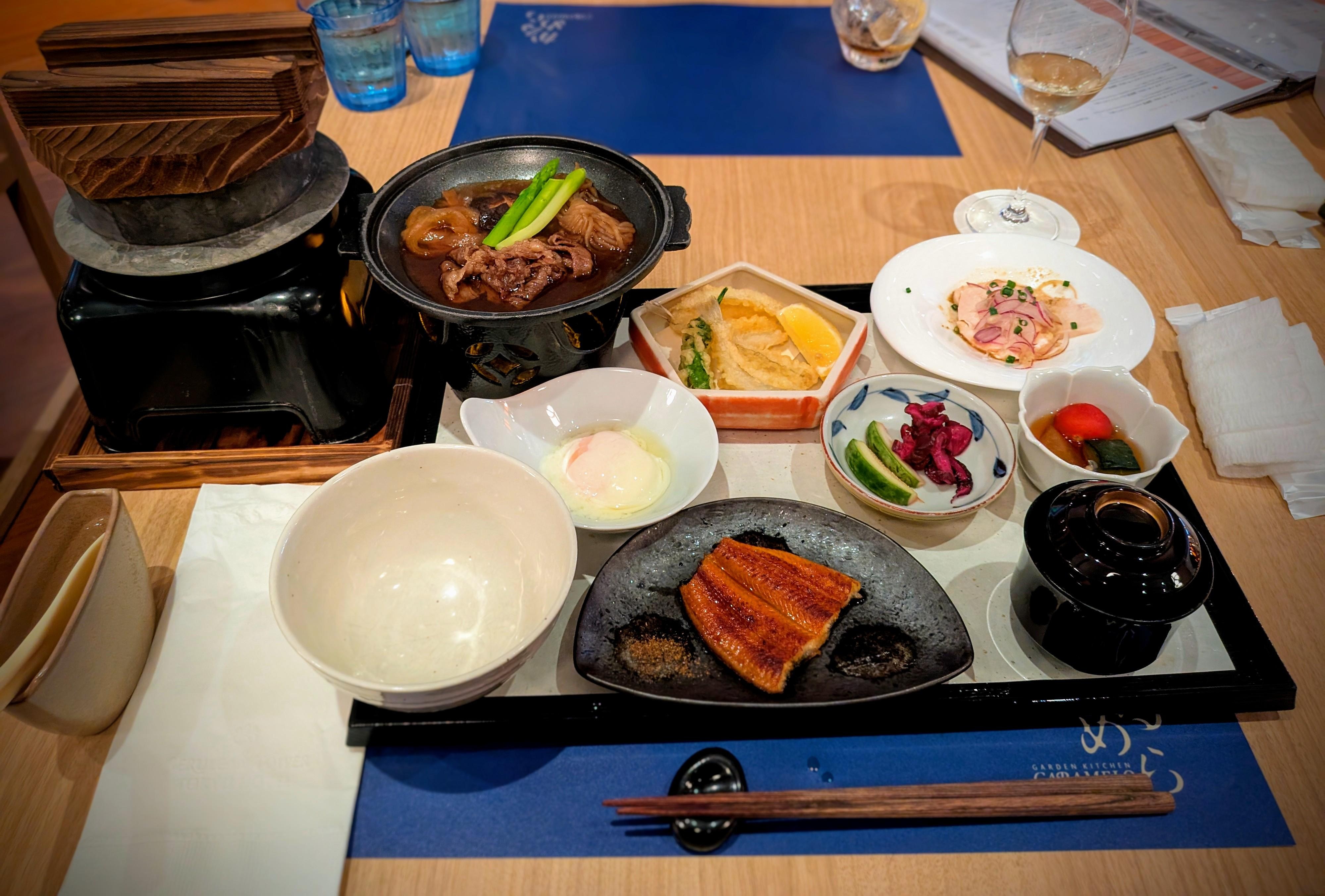 Japanese meal at Garden Cafe
