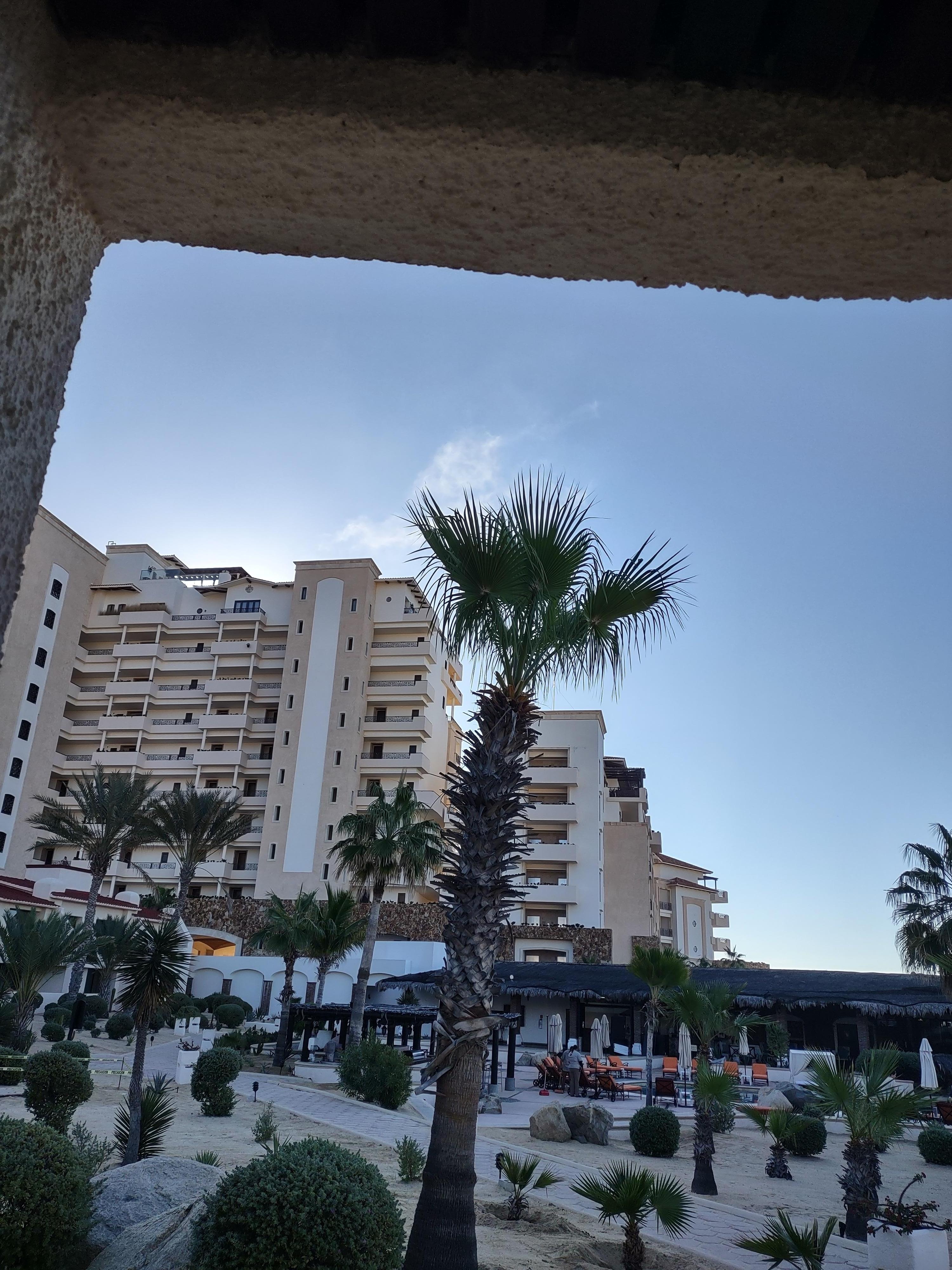 Looking at the pool area from my patio. 