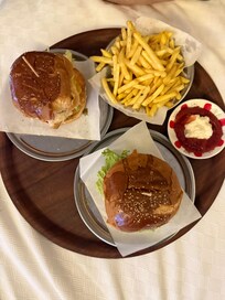 Food that we ordered - burgers and fries