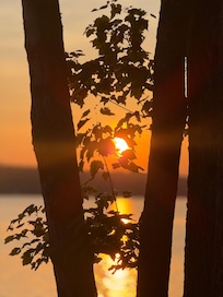 Sunset view from the shore.