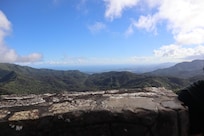 If you look closely, you can see the hotel towers. That is Luquillo Beach.