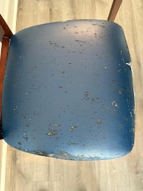 Chair seat peeling