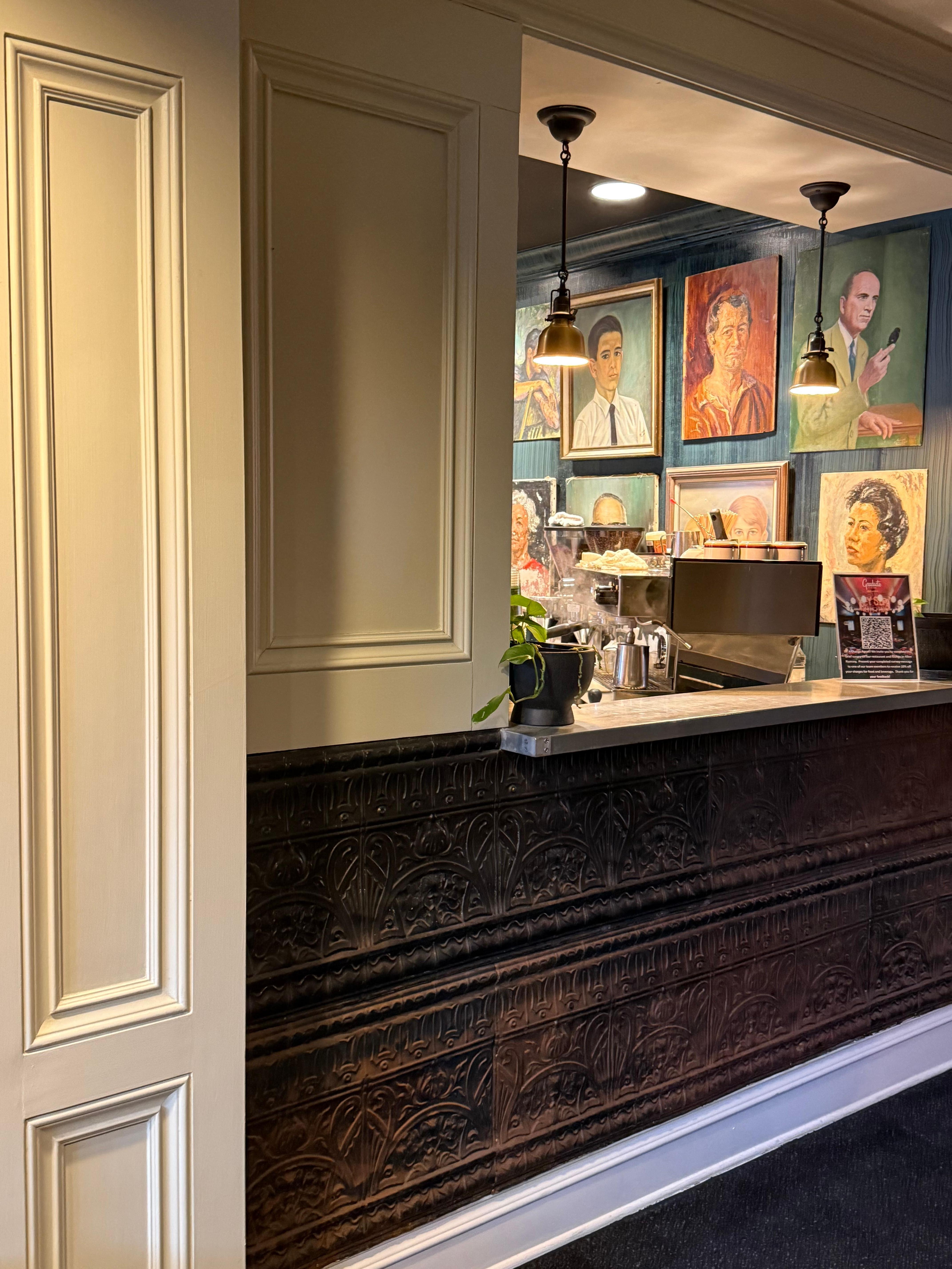 Art on inside of Poindexter coffee