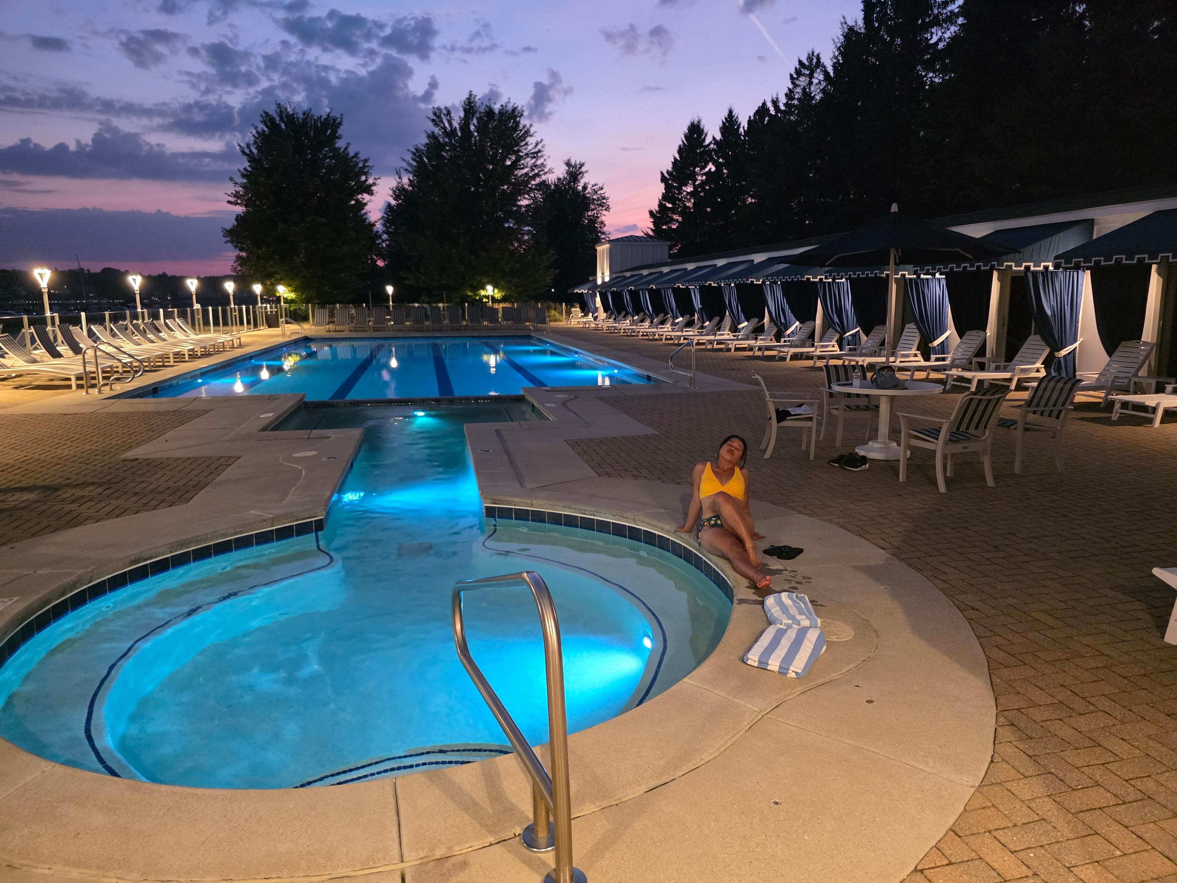 Probably the last pool visitors of the season.