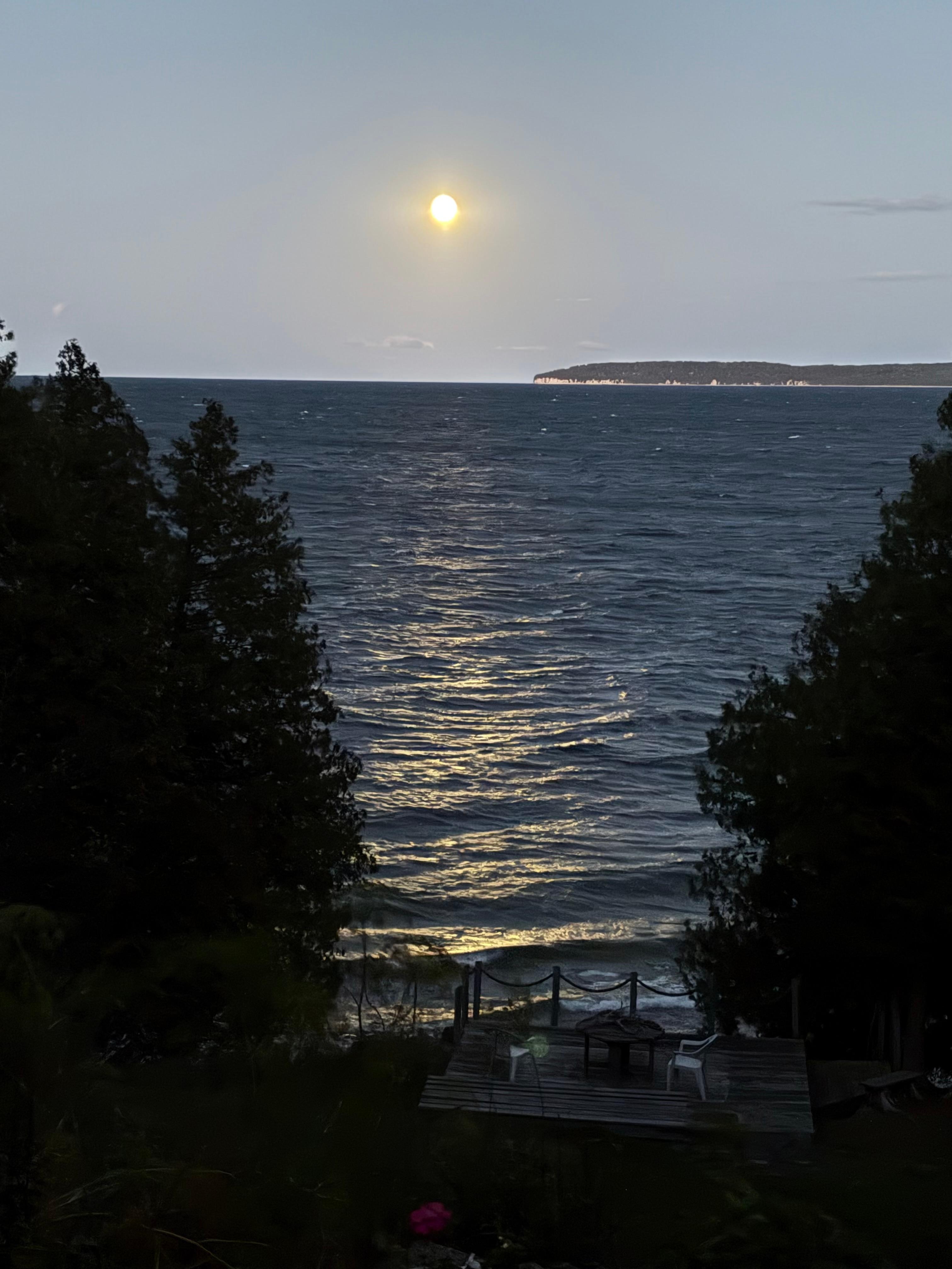 "Super" moon, as seen from the home's patio