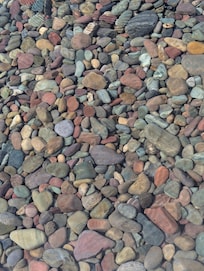 The rocks of Flathead River, I'm standing in the river