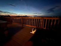 Sunset deck lounging
