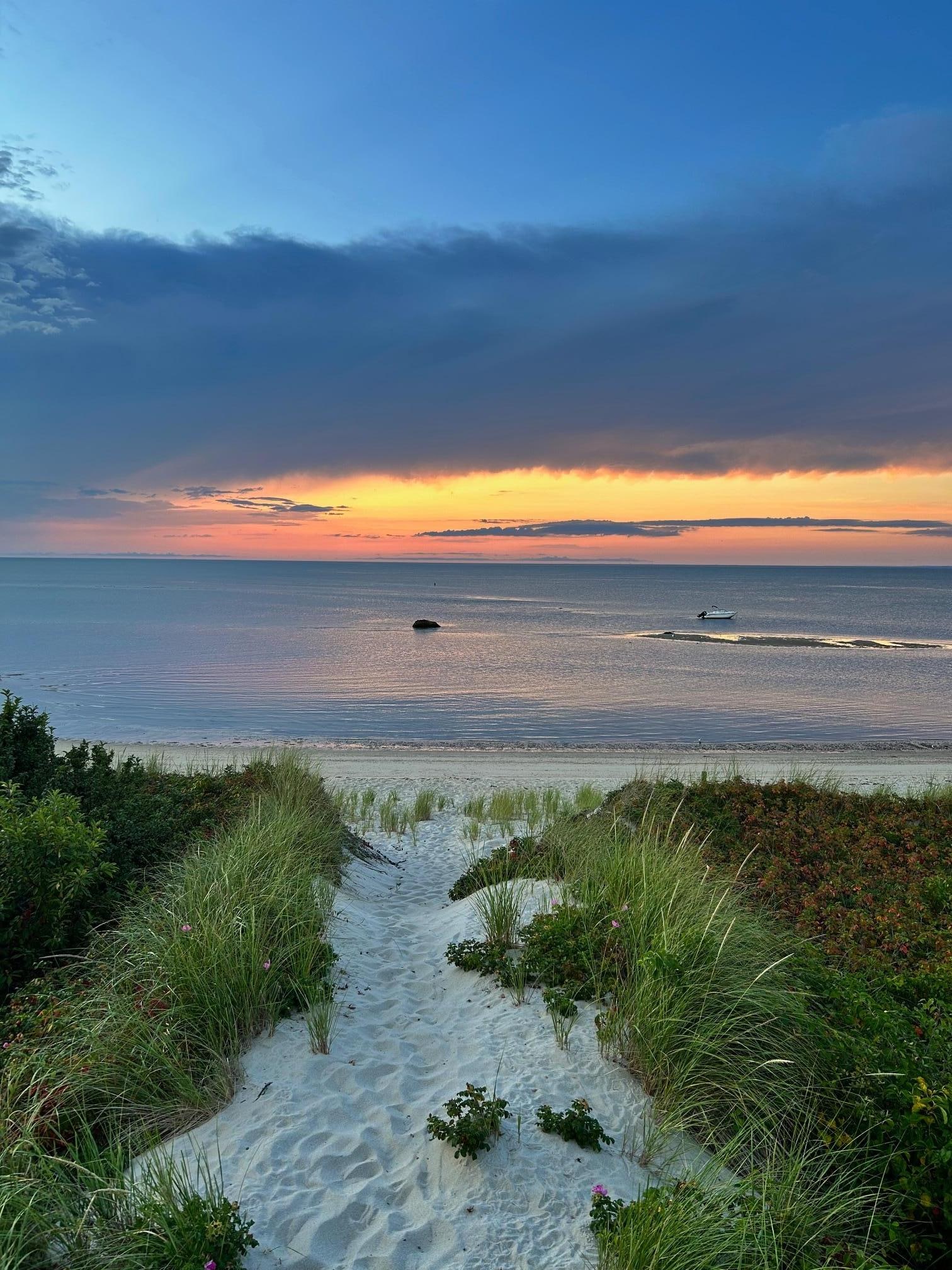 Walking down to the beach