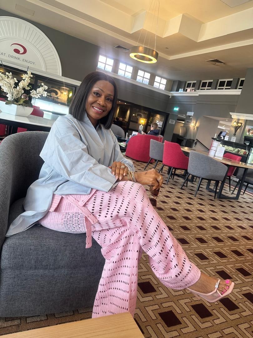 At the elegant reception area 