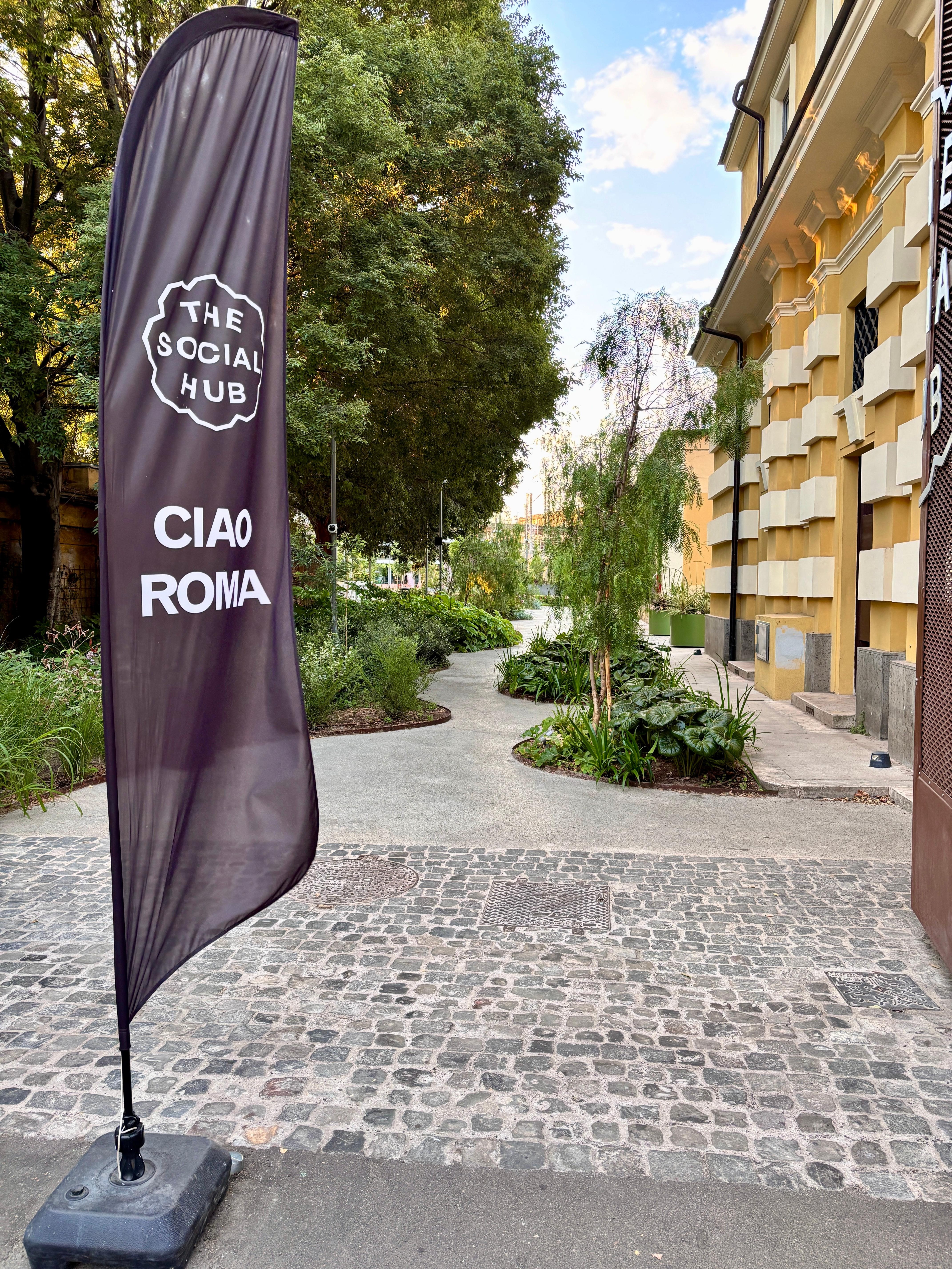Entrance is easy for ride shares to spot.