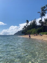View from the beach in front of the condo
