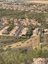 View from the hill next to house