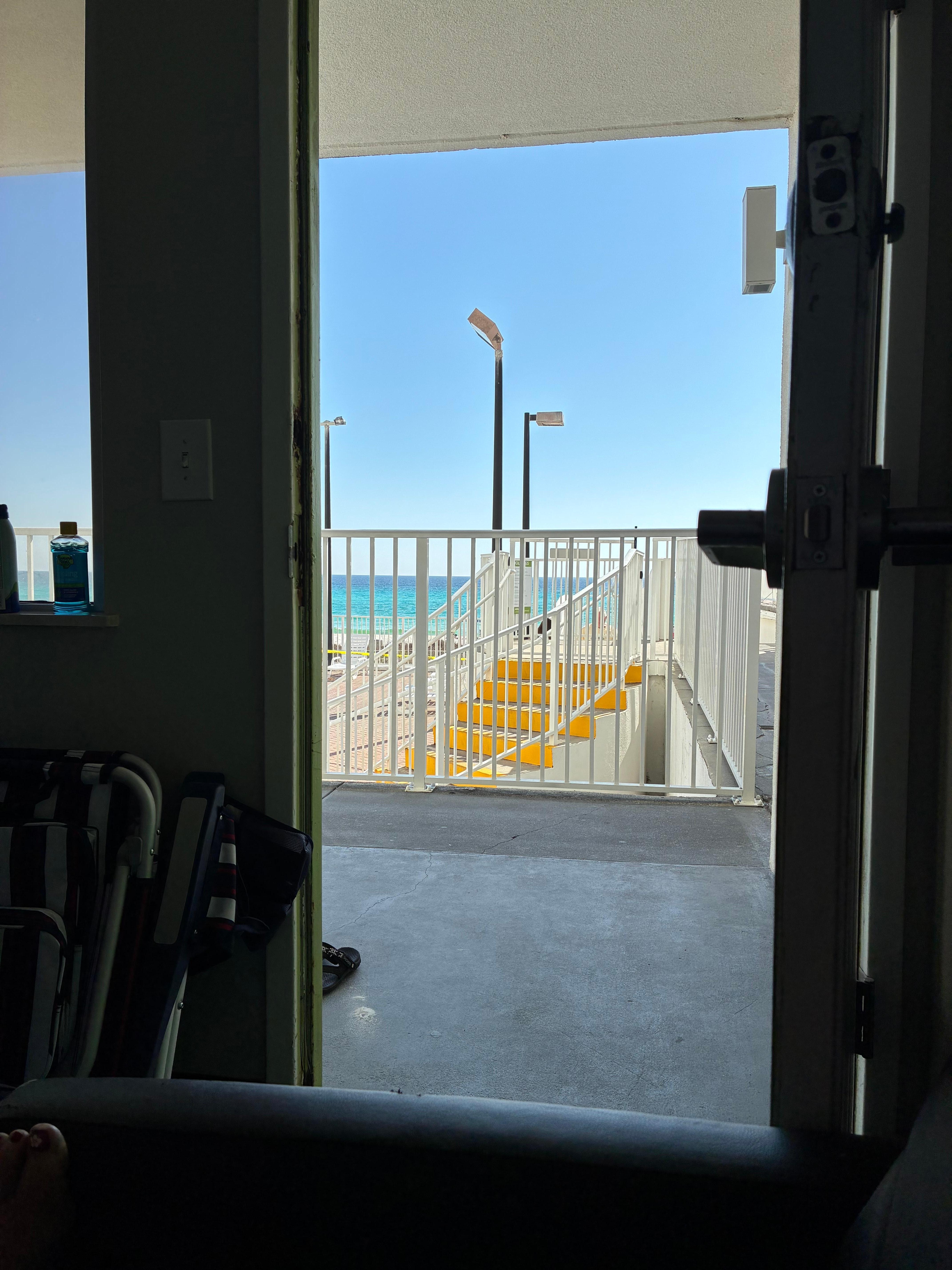 The back door/kitchen view 