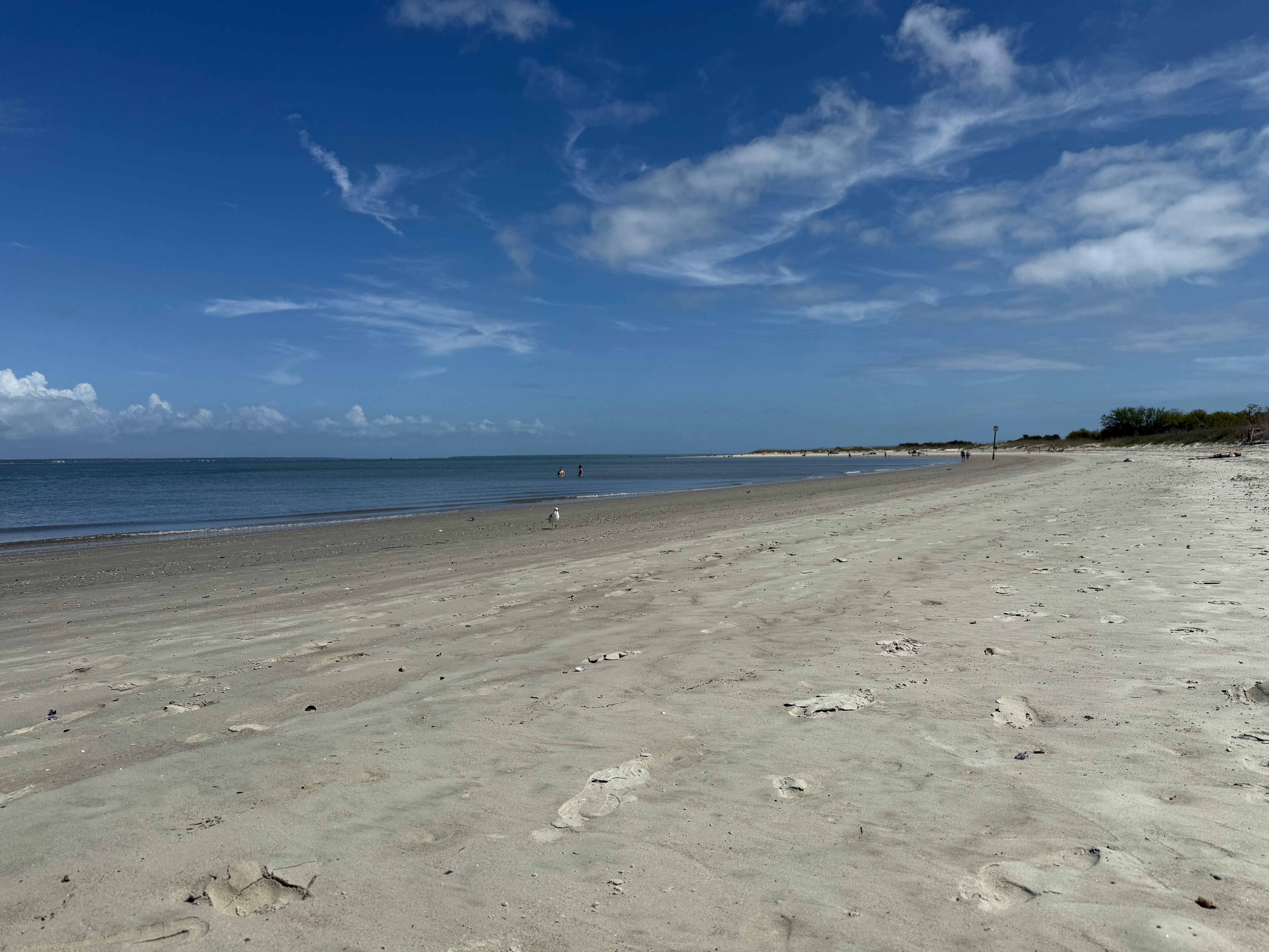 North point beach was very calm and not busy at all. But you won’t get typical ocean waves or soft fluffy sands here. 