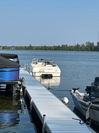 Dock in front, shared.