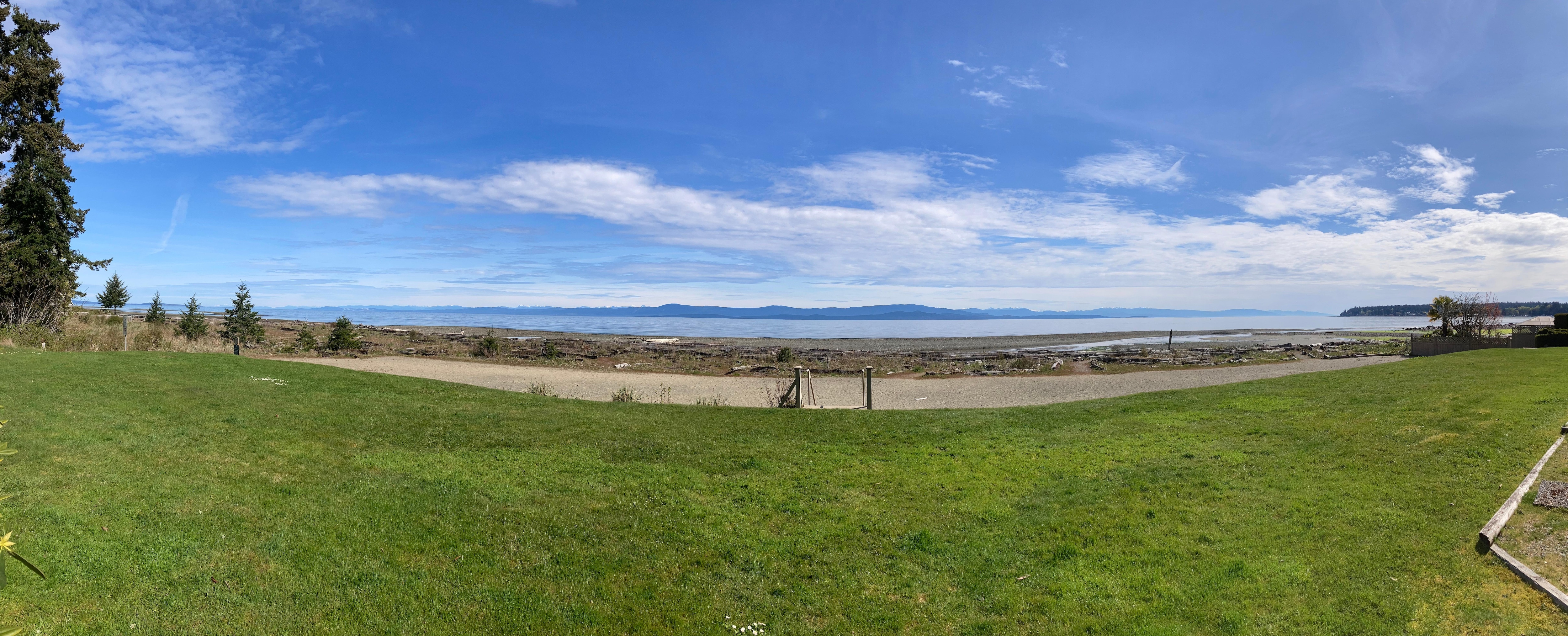 Panorama from the French doors.  Lovely!
