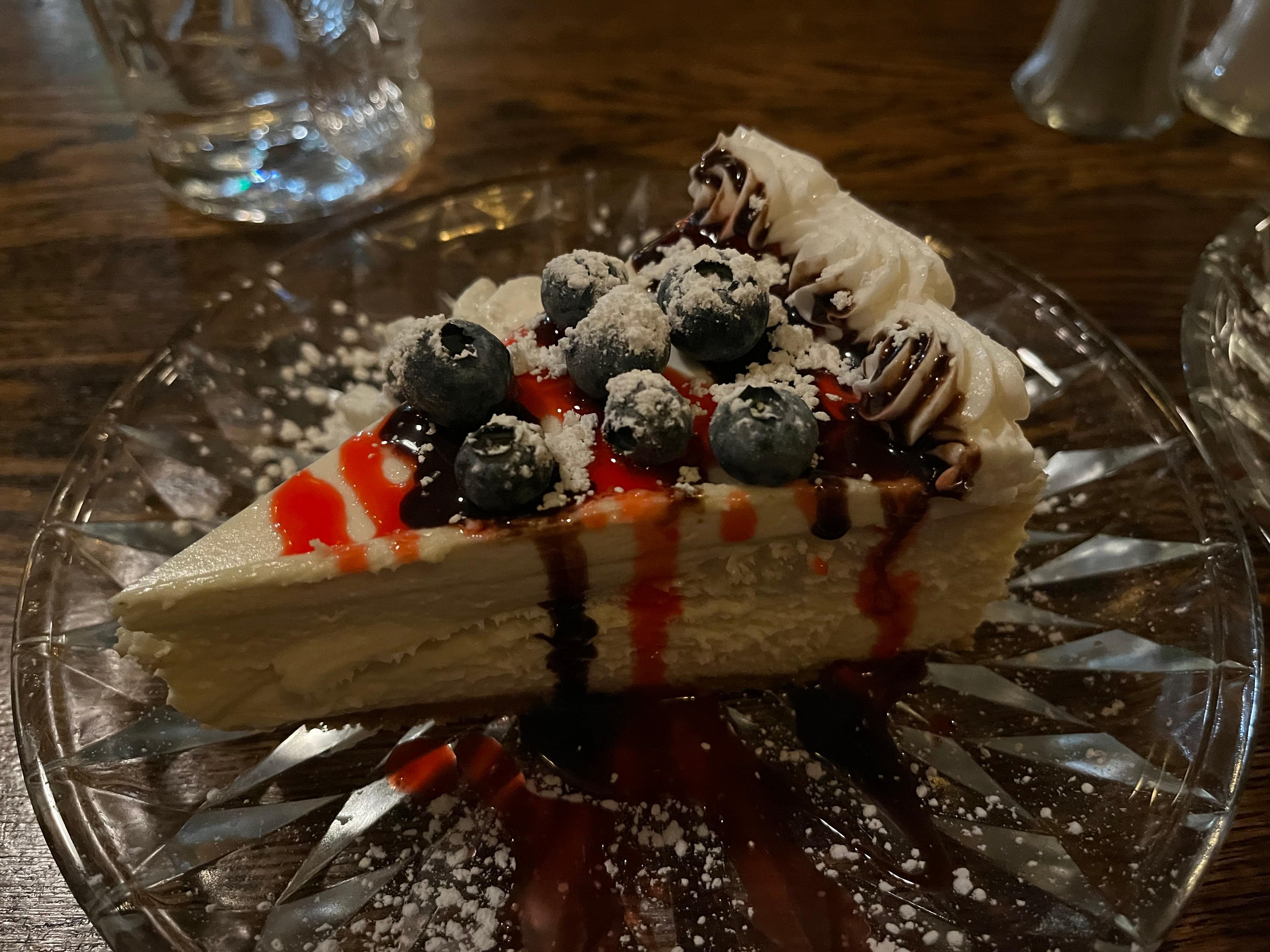 My wife loved the cheese cake.