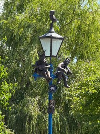 Lamp post across from hotel