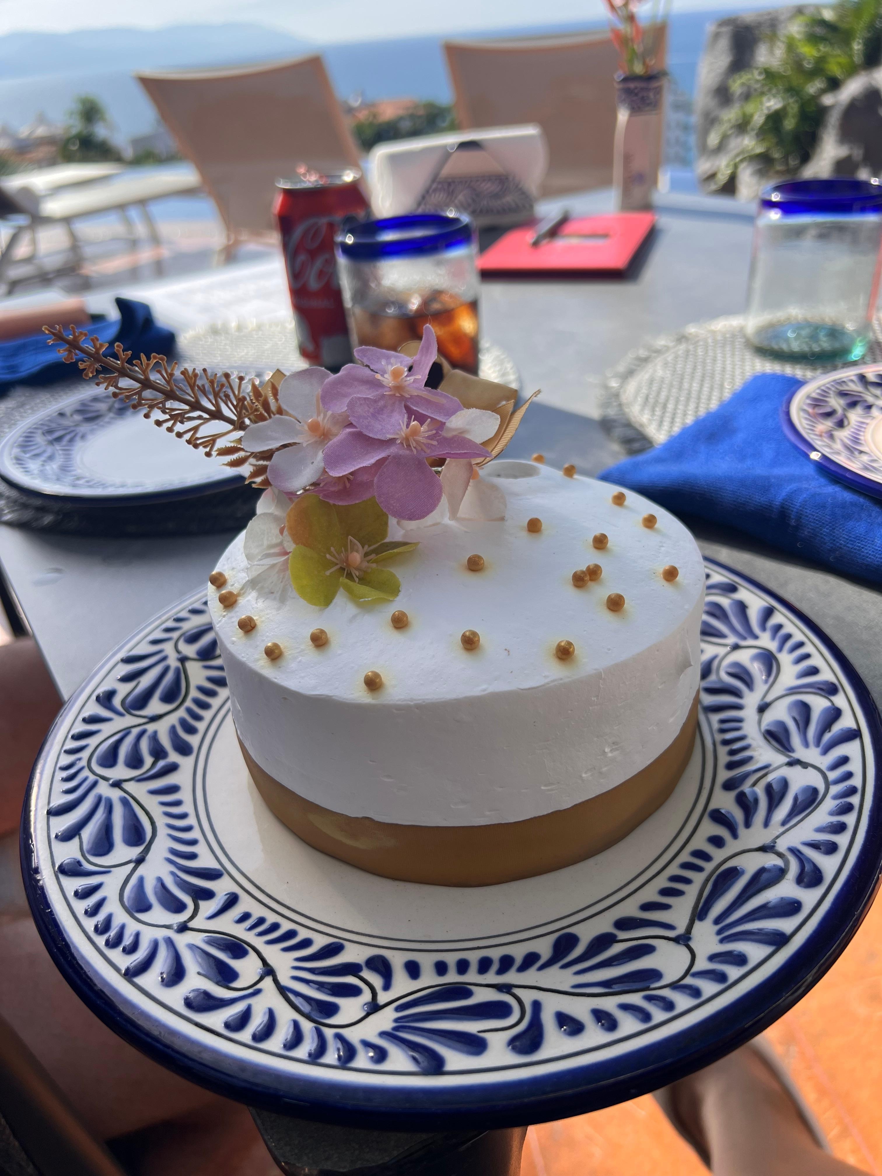 This cake was a gift from the staff 