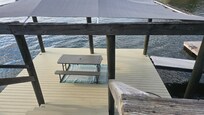 Dining on the dock for near water enjoyment.