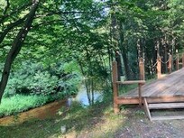 Deck overlooking creek