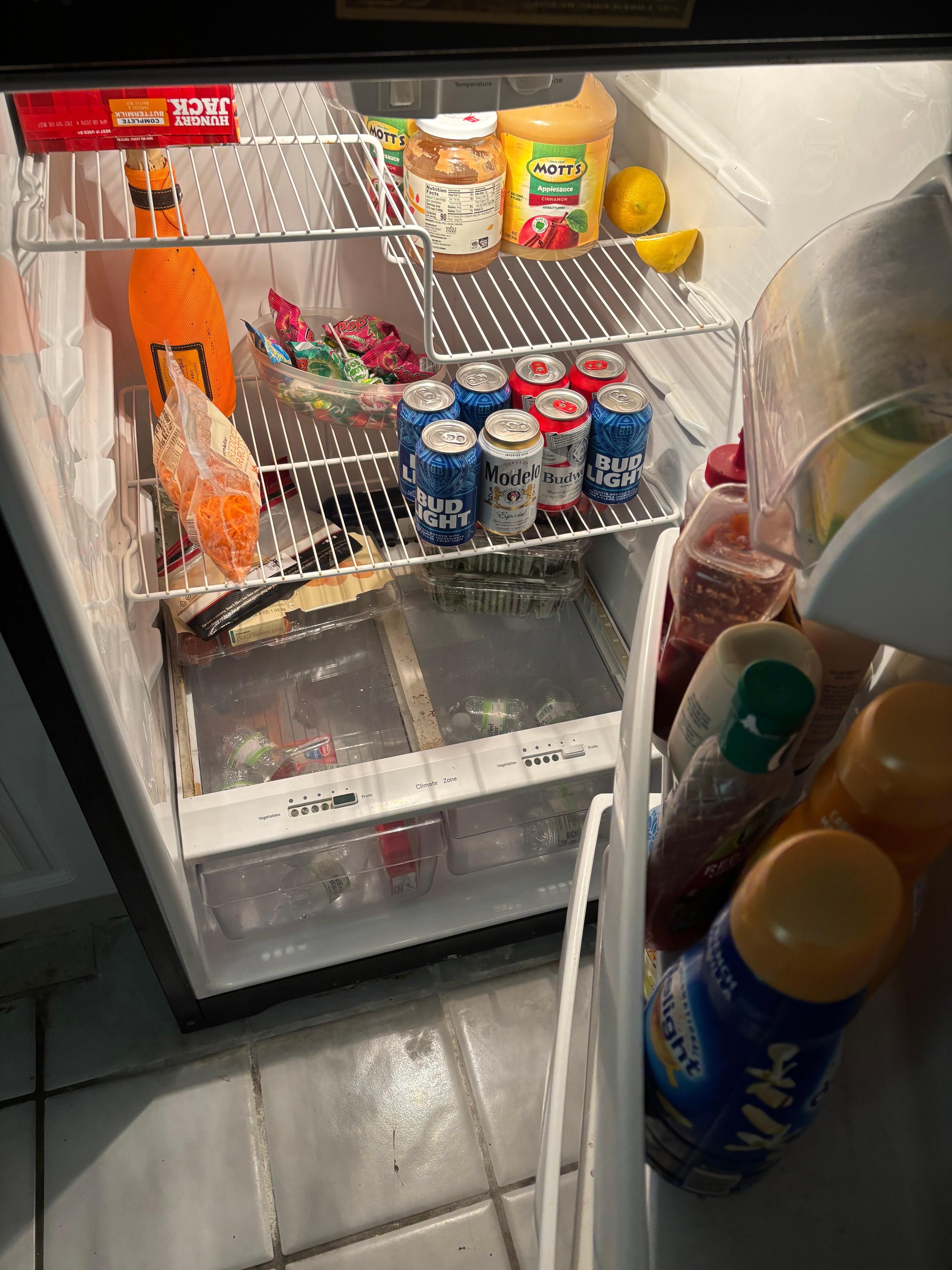 Inside the fridge 