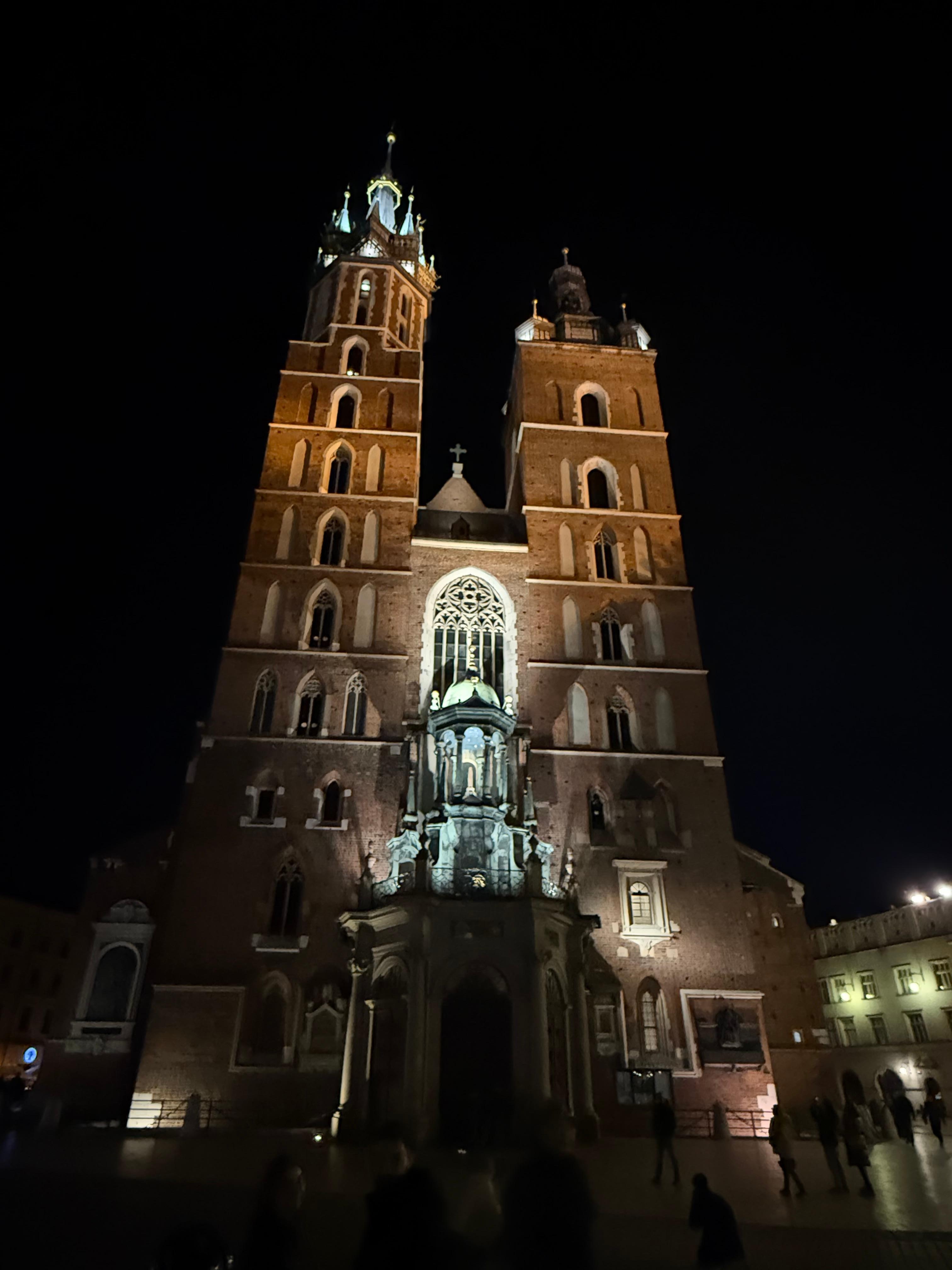 St Mary’s Church. Bugler on the hour.. Panels opened every day on altar at 11:50 am