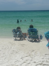 Private beach allows plenty of room to enjoy the view