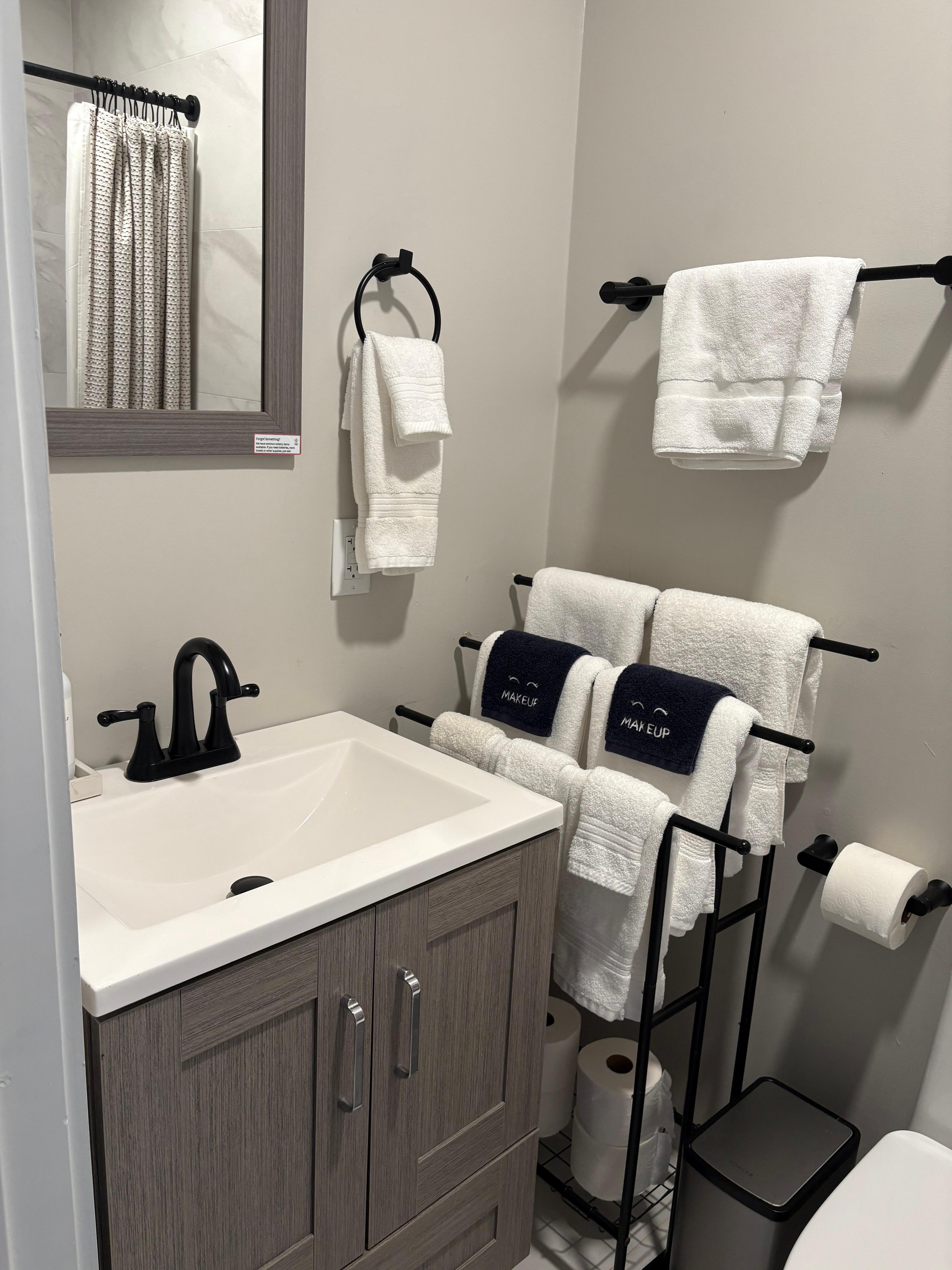 Here you can see all the towels.