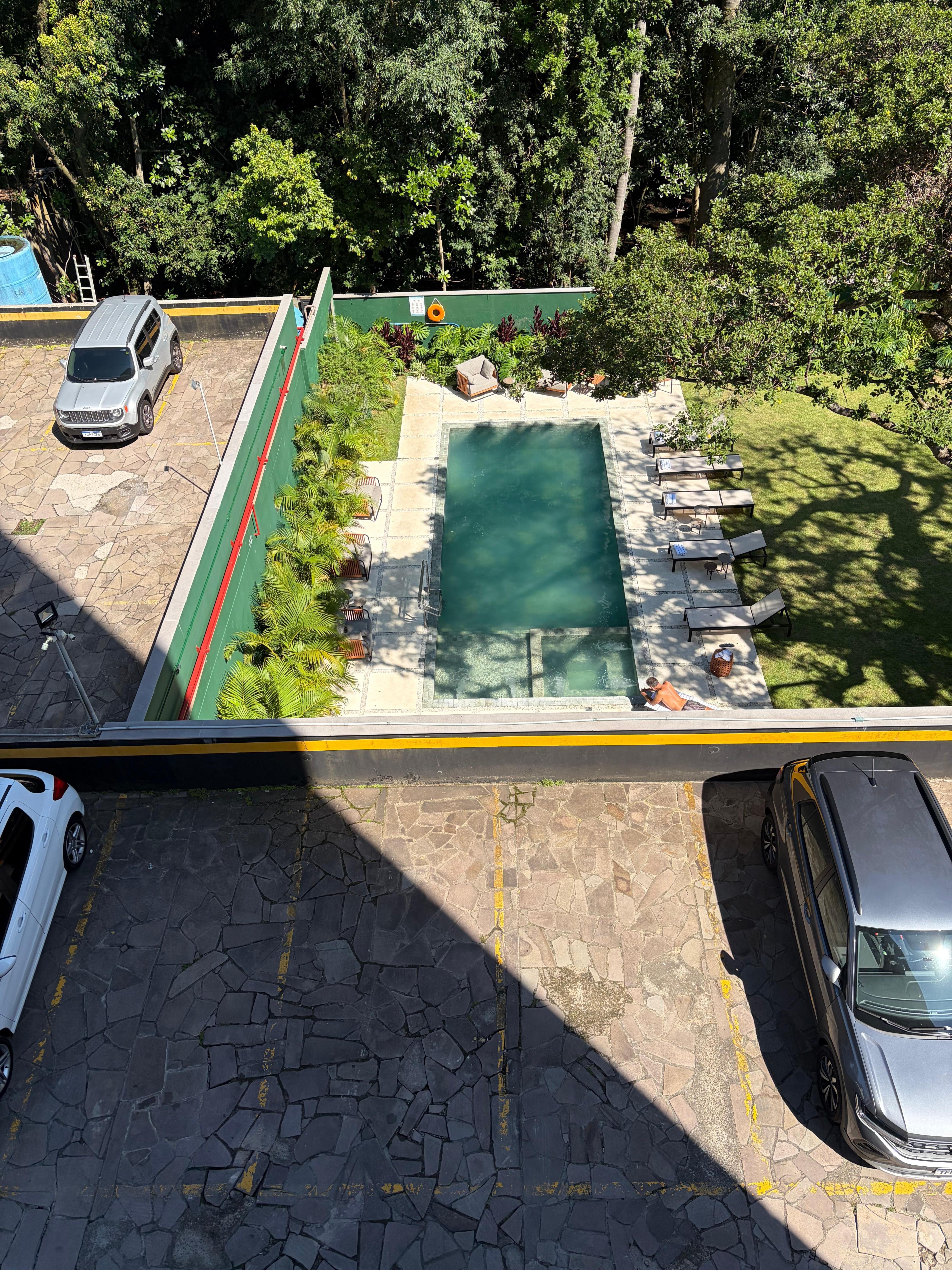 Vista da sacada do quarto. 