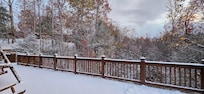 Snow from the deck