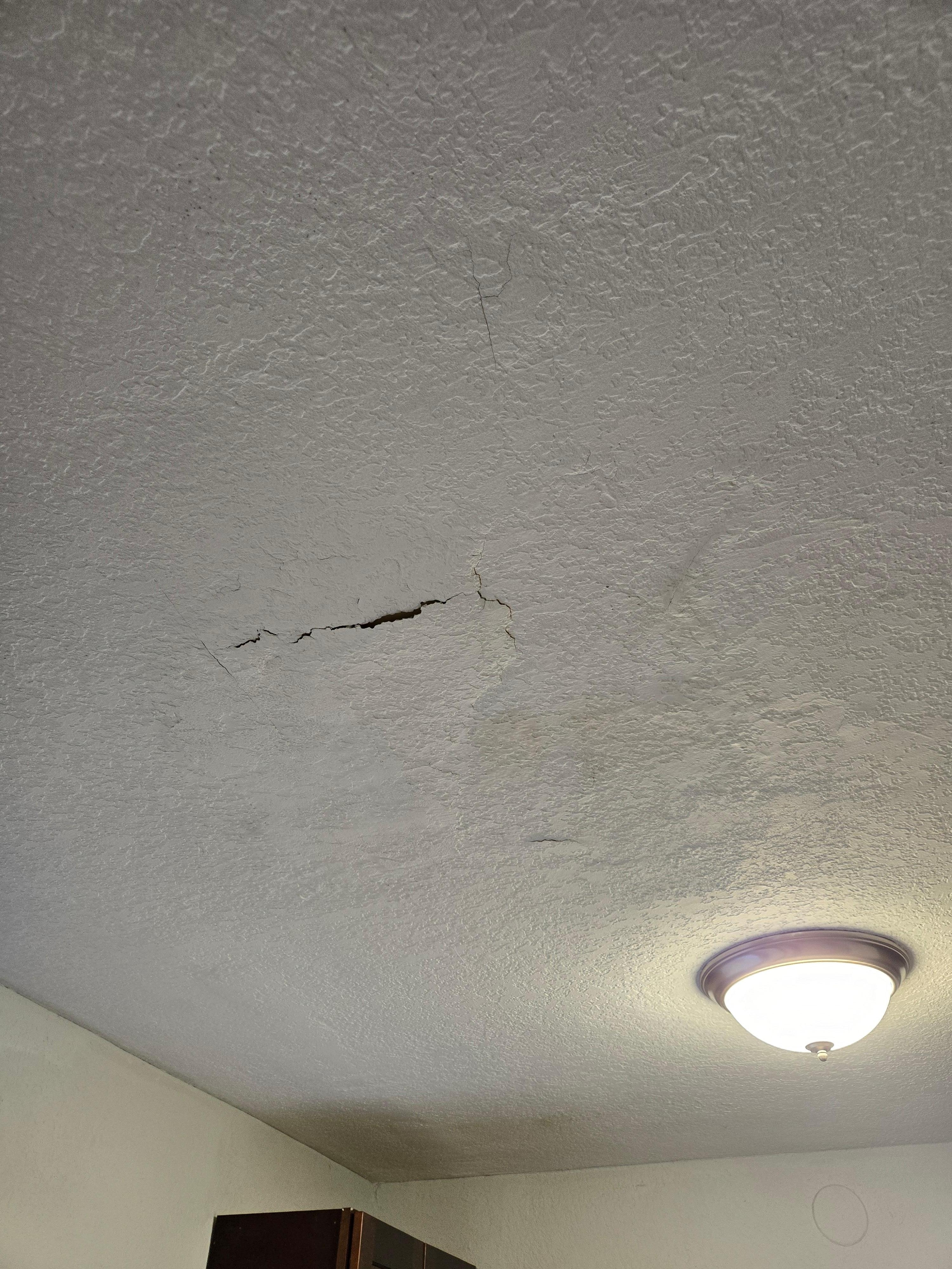 Water damage in kitchen