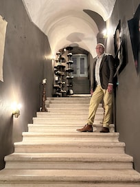 My husband on our way to our beautiful room!,