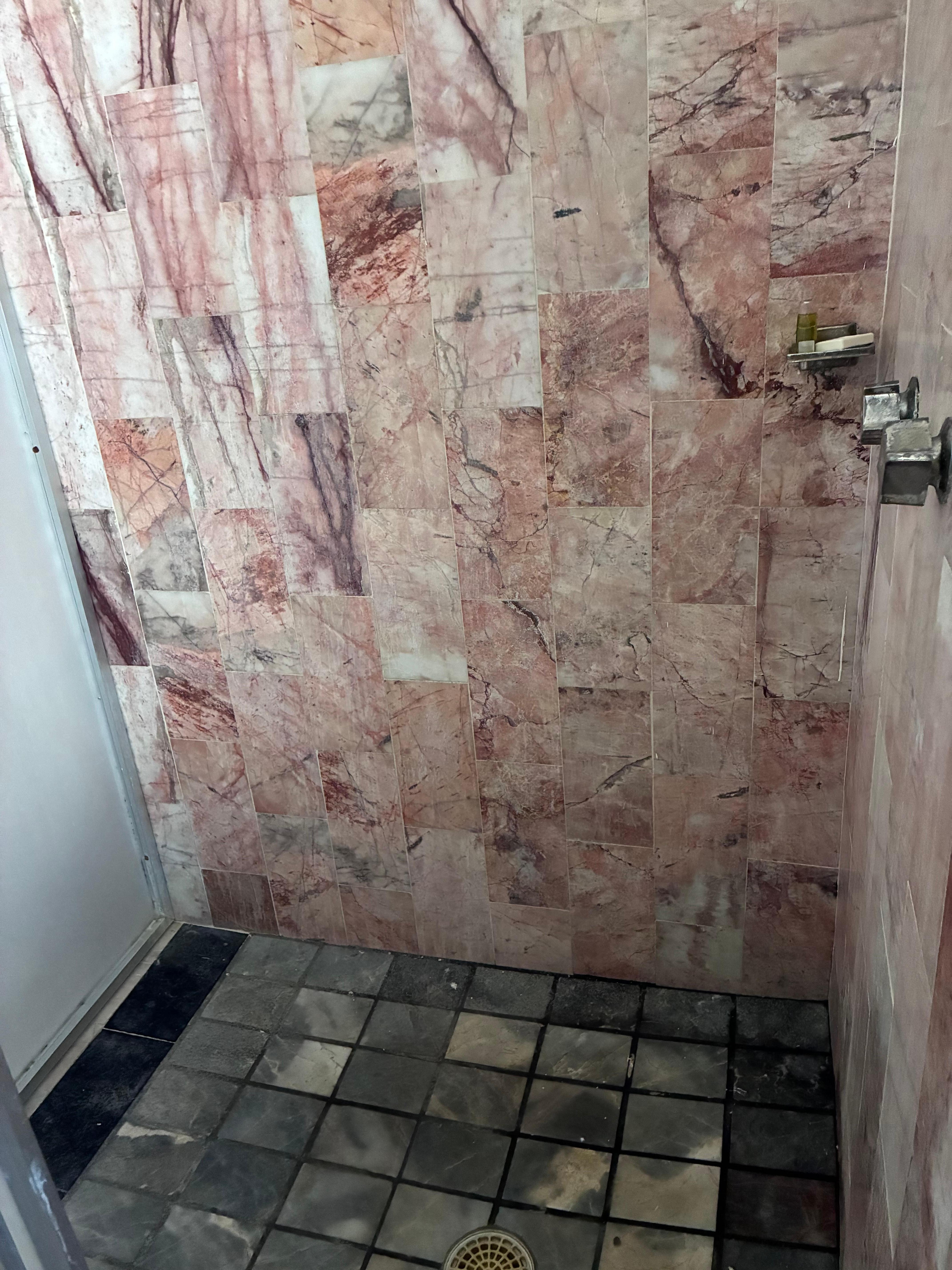 I did not get in the shower. It seemed scary