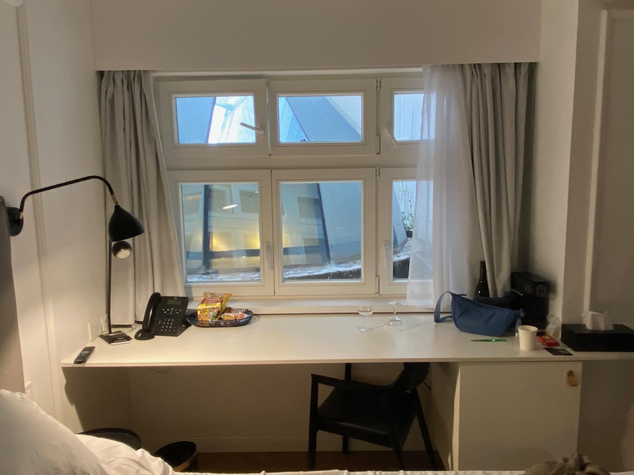 Can you sit on this chair? and the only window in the room. You can see the sky through a mirror ha ha ha