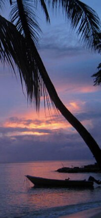 Beautiful sunset in Saline Bay