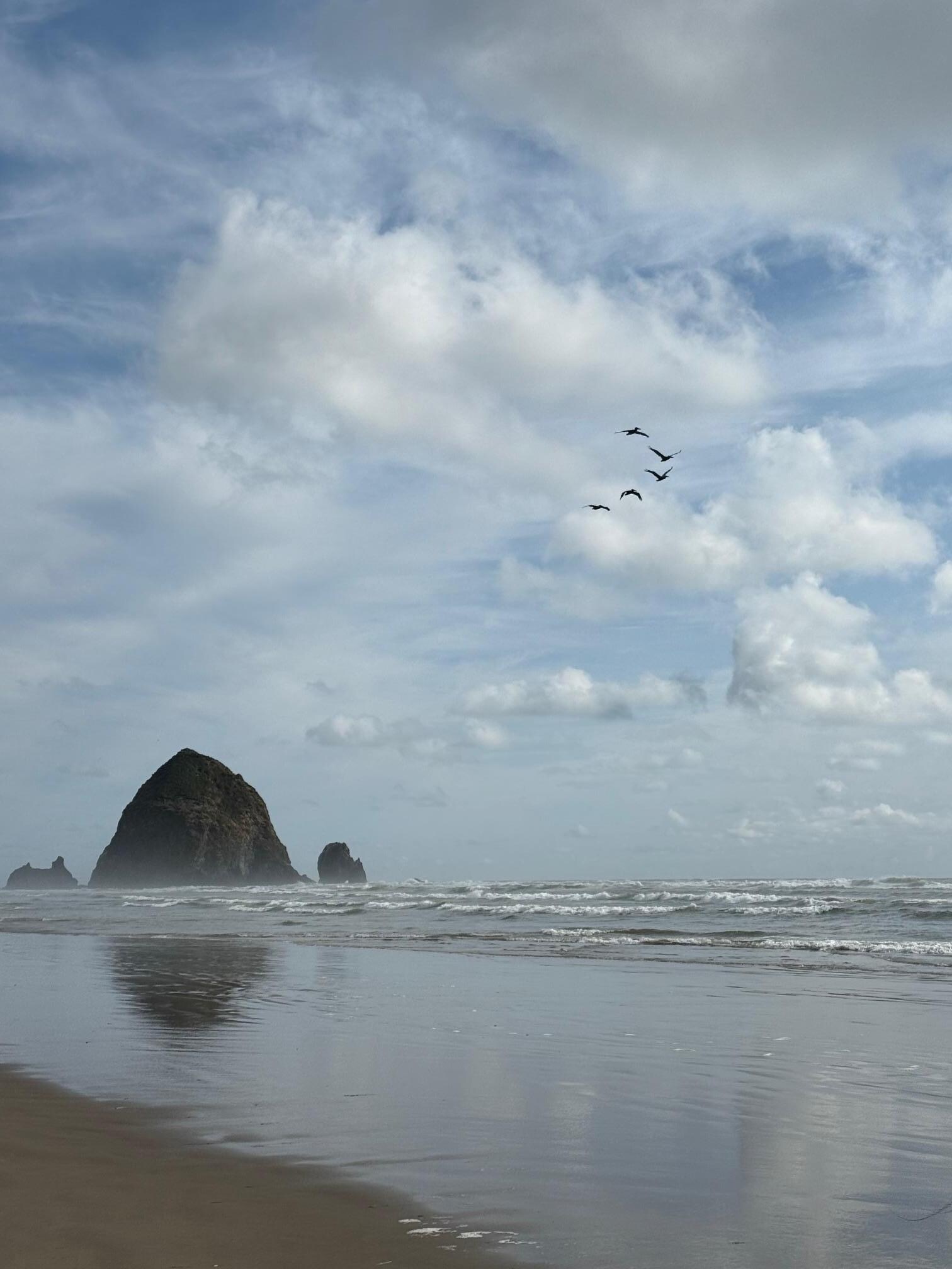 Beach, Rocks, Clouds