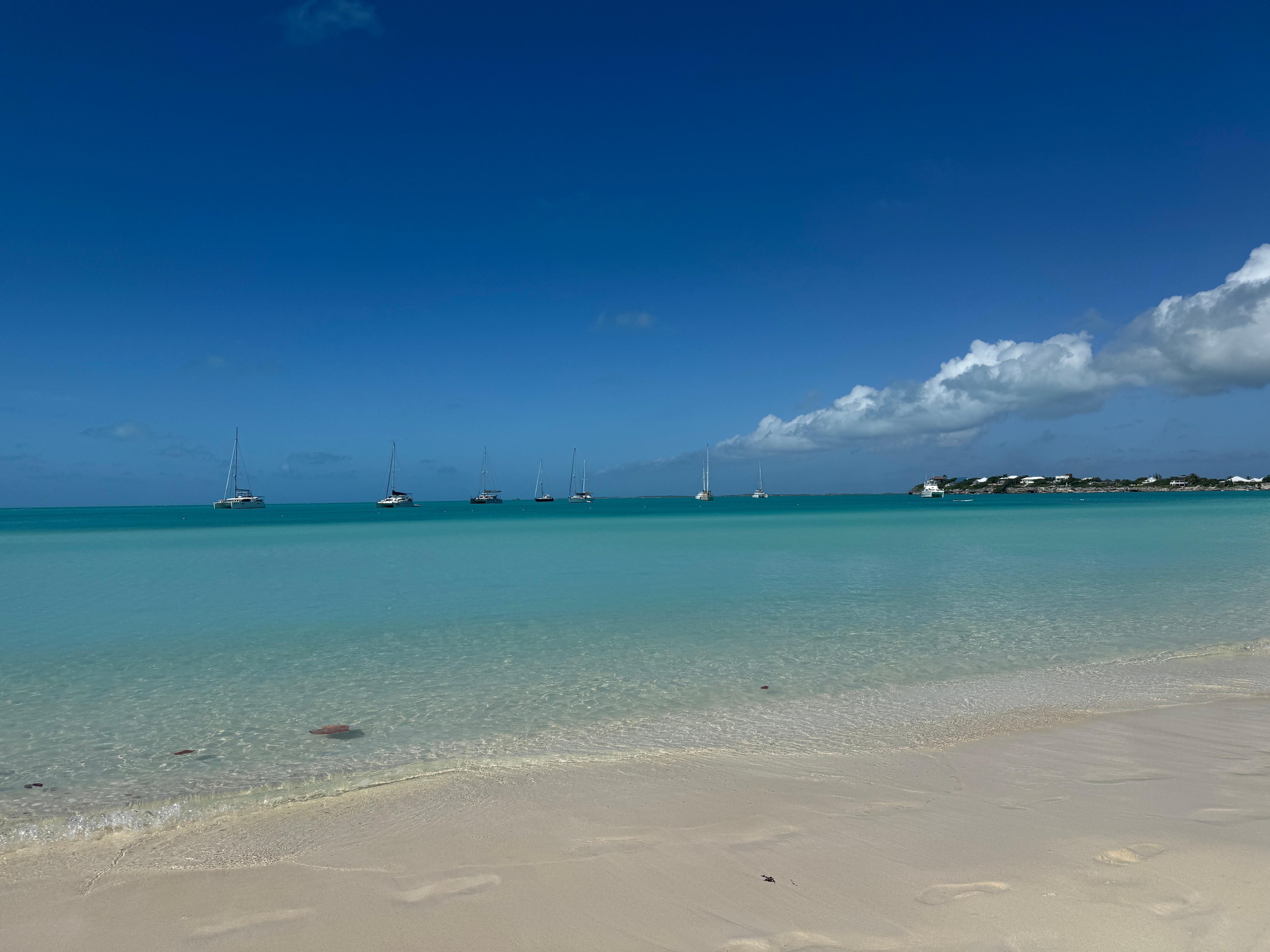 Sapodilla beach during the day.  