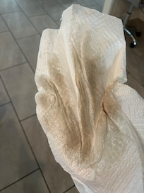 The floor in the hallway felt sticky so I wiped it. This was the result.